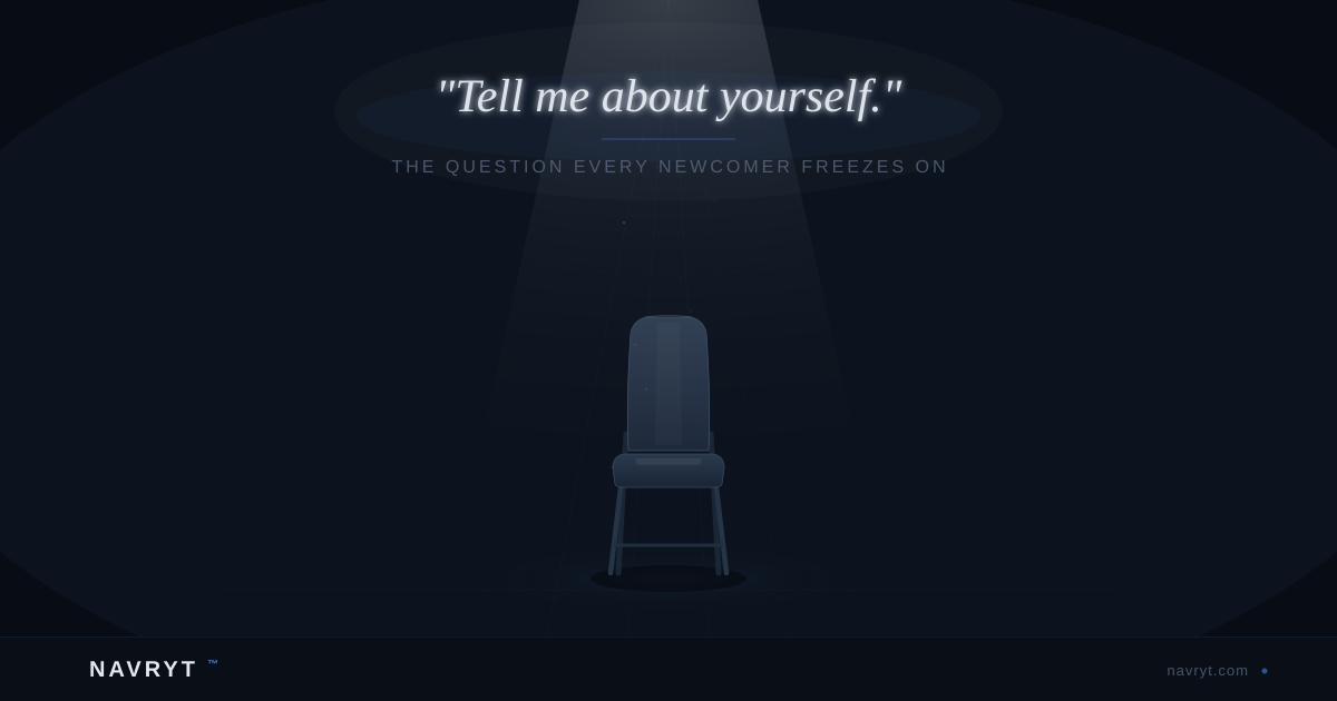 A job seeker preparing a short introduction before an interview